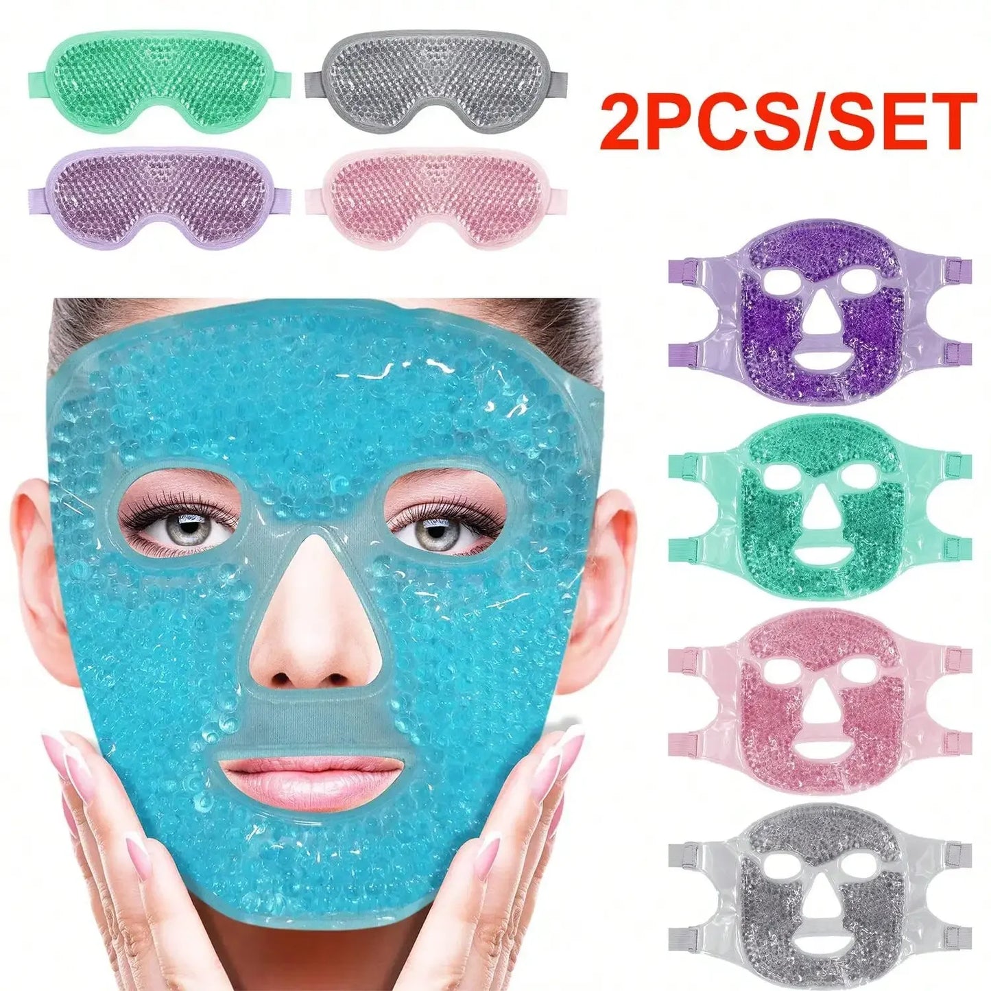 Gel refrescante hielo máscara facial máscara de ojos máscara facial fría y caliente compresa perlas de gel máscara facial fría bolsa de hielo, compresa sueño FaceSPA