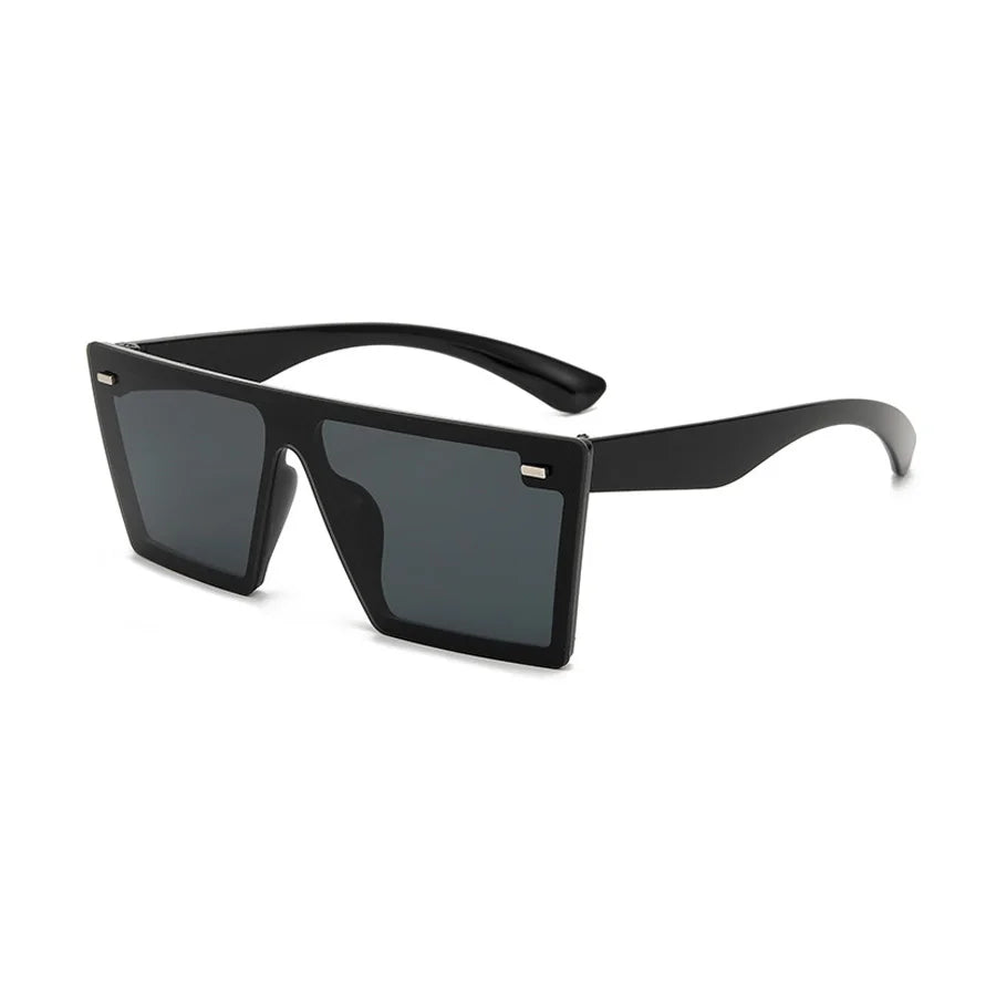 Gafas de sol de montura cuadrada extragrande para mujer, 2 piezas, estilo casual, retro Y2K, decoración de playa y calle