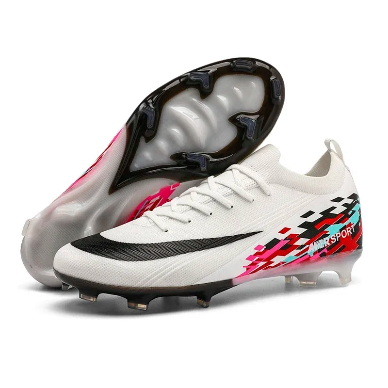qztzx Chaussures de Football SG Homme Cuir Verni Basses Imperméables — Professionnel, Pelouse EU 32–48