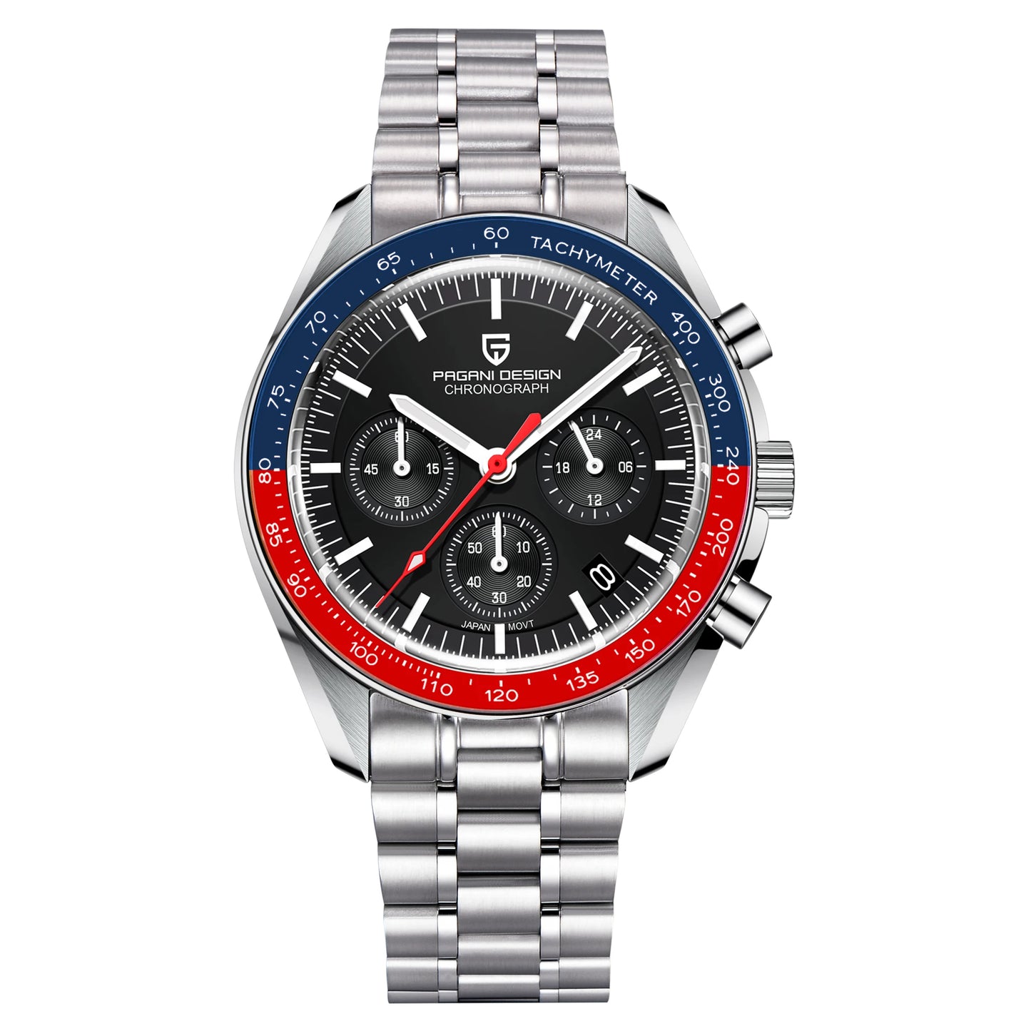 Montre à quartz de luxe pour hommes — chronographe VK63, miroir saphir AR, lumineuse, cadeau 2025