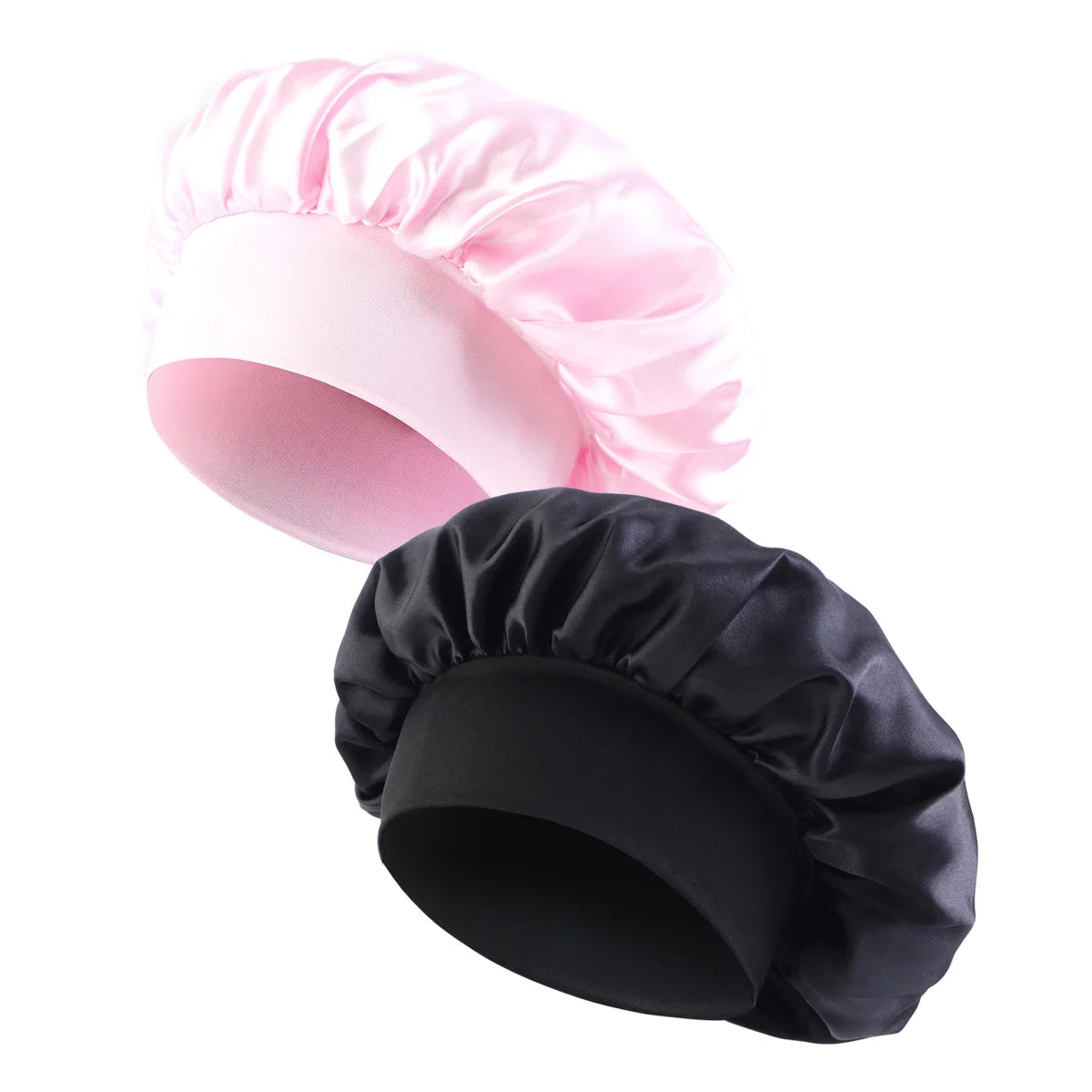 Bonnet de nuit en Satin à large bord, Bonnet soyeux, enveloppe de cheveux pour dormir, avec bande élastique souple, outil d'emballage des cheveux, nouvelle collection