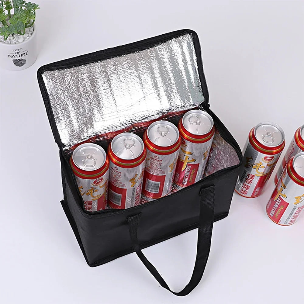 Sac isotherme Portable pour déjeuner, isolation pliante, sac de glace pour pique-nique, sac thermique pour aliments, porte-boissons, sacs isolés, sac de livraison de bière