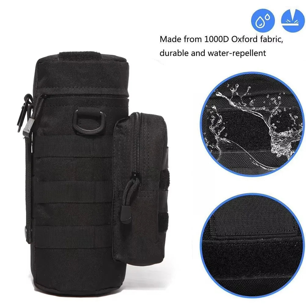 Tactique Molle bouteille d'eau sac support de pochette voyage en plein air Camping randonnée cyclisme pêche chasse bouteille d'eau bouilloire transporteur