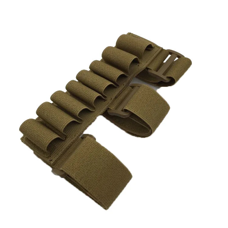 Pochette pour chargeur de 8 balles de chasse en plein air, pochette à cartouches détachable pour bras avec sangle de maintien pour fusils de calibre 12/20