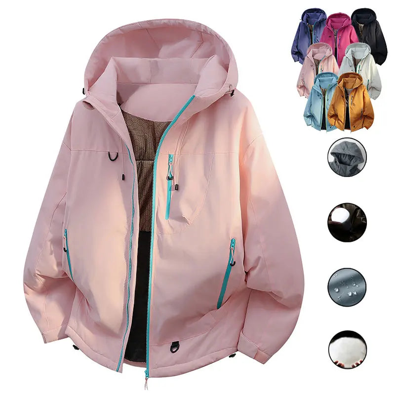 Thickened Winter Jacket Warm Waterproof Windproof Warm Sport Jacket Casual Men Women Sport Hiking Running Hooded Casual Warm Coat