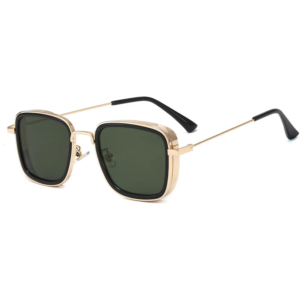 Lunettes de soleil Steampunk vintage pour hommes 2025 — rétro, métal, carré, femmes
