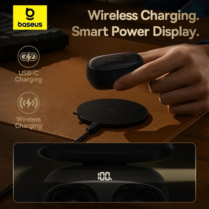 Écouteurs ANC hybride 48dB Bluetooth 5.3 — IPX6 étanche, 4 micros ENC, casque de sport