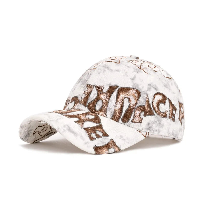 FS Fashion Brown Letter Baseball Cap for Men, Women's Luxury Hat, Casual Trucker Cap, Hip-Hop Streetwear Caps, Women's Cap