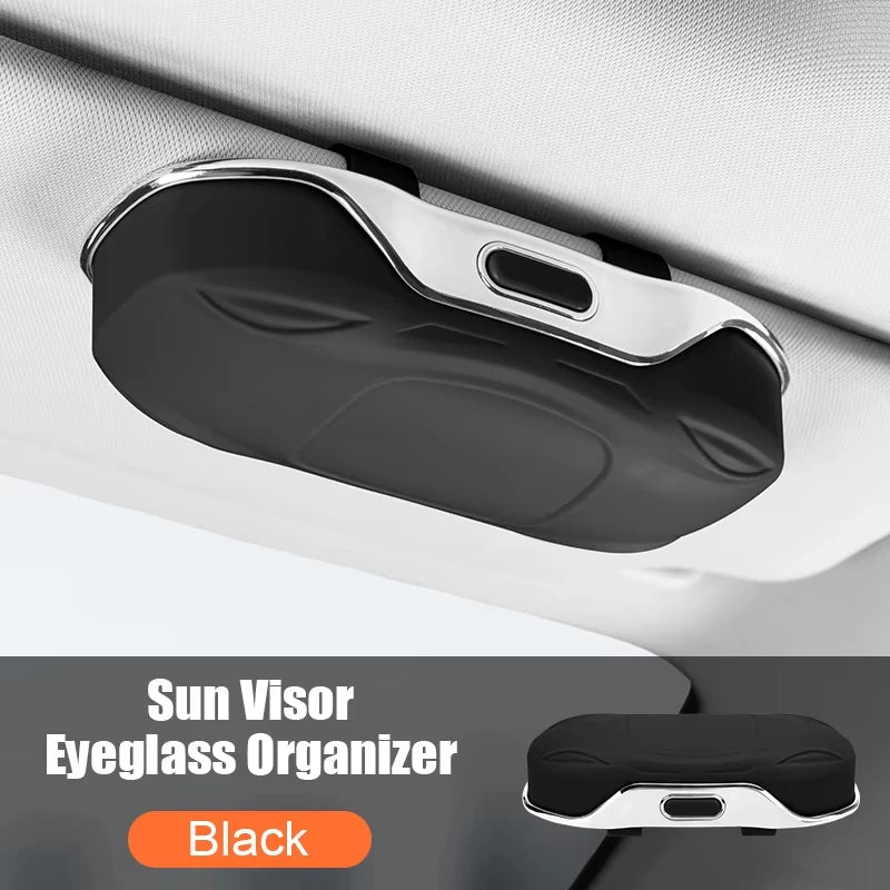 Porte-lunettes de soleil pour voiture, boîte à lunettes de voiture, pare-soleil, boîte de rangement en ABS, anti-rayures, protection des lunettes, accessoires intérieurs de voiture