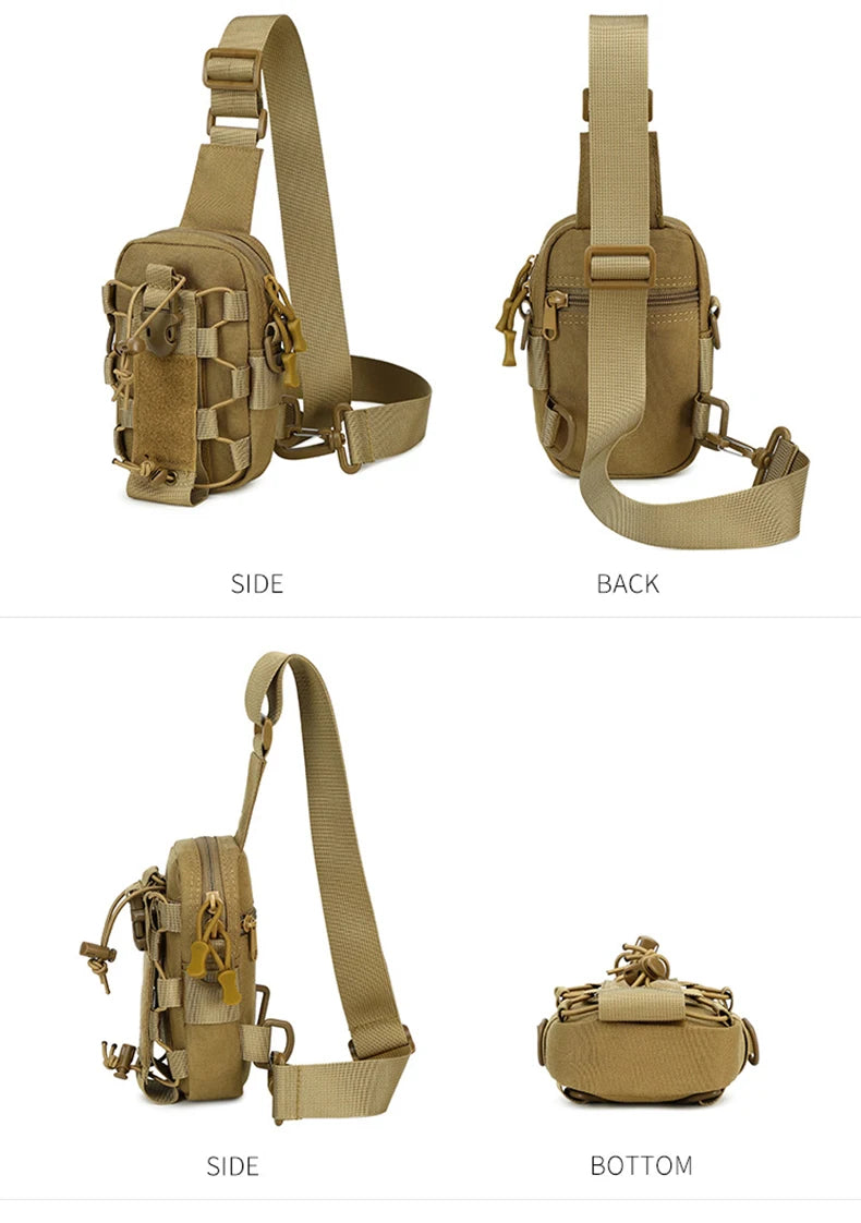 Sac de poitrine pour bouteille d'eau de Sport en plein air, couverture tactique suspendue à la taille, sacs de taille multifonctionnels, pochette de plate-forme de cyclisme d'escalade en plein air