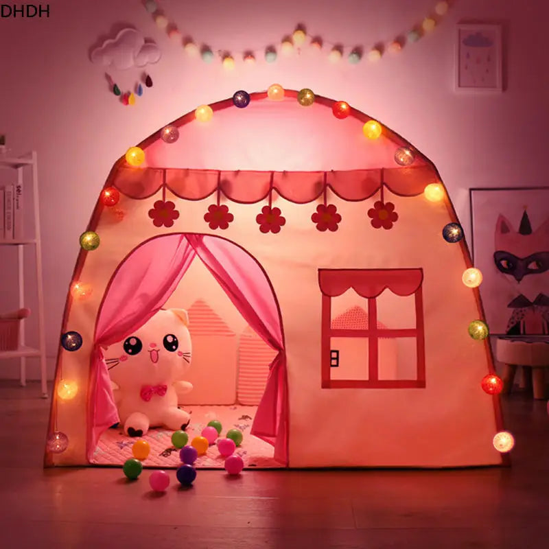 Kids tent indoor and outdoor games garden Tipi princess castle folding Cubby toys tents Children room house teepee Playhouse