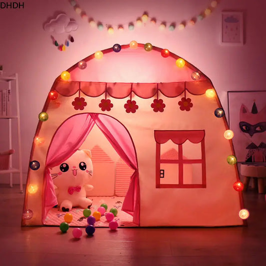 Kids tent indoor and outdoor games garden Tipi princess castle folding Cubby toys tents Children room house teepee Playhouse
