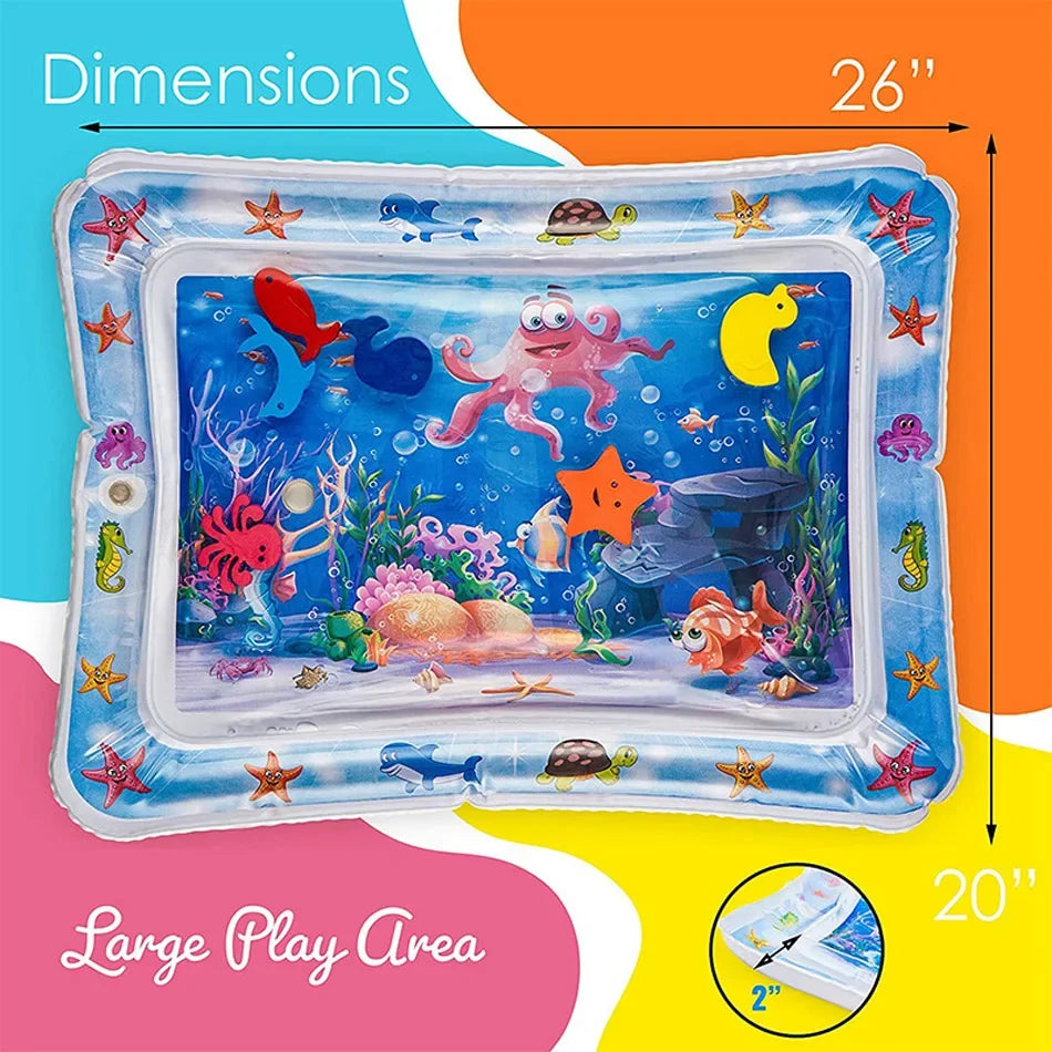 Alfombrilla de juego inflable para bebé, cojín de agua de PVC para bebés, almohadilla de juego acuática para niños, juguetes de actividad de desarrollo para educación temprana