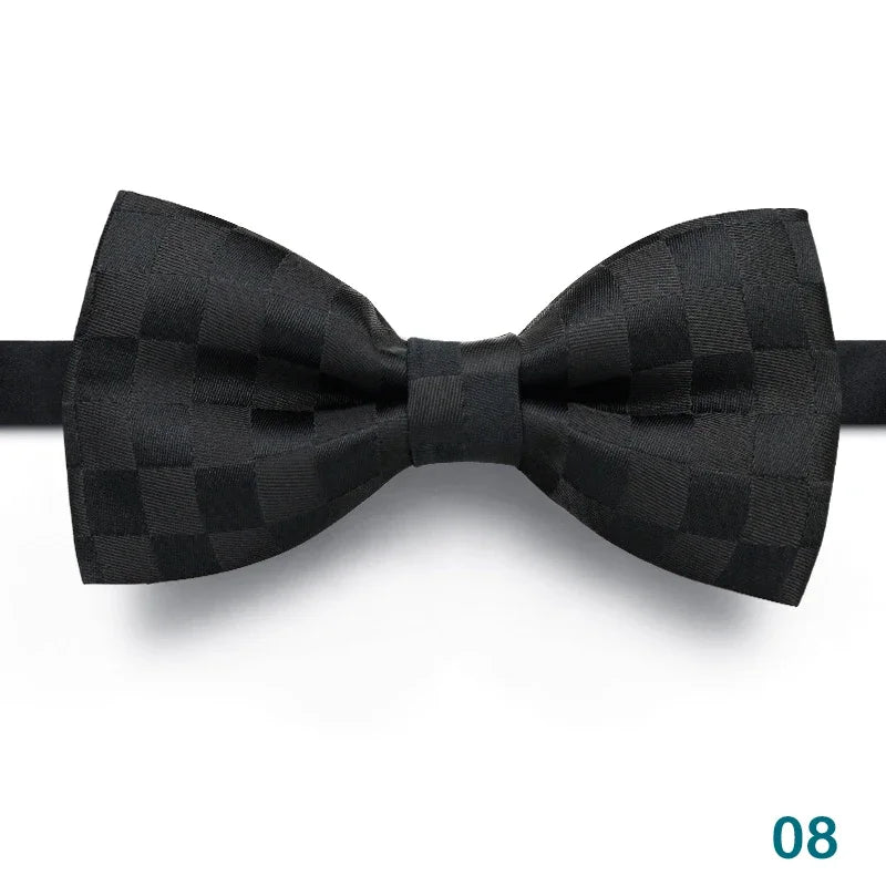 1 pieza pajarita para hombre, pajarita negra para boda, corbata de lazo ajustable, pajarita clásica, corbata de mariposa, corbata doble para adulto, regalo de negocios