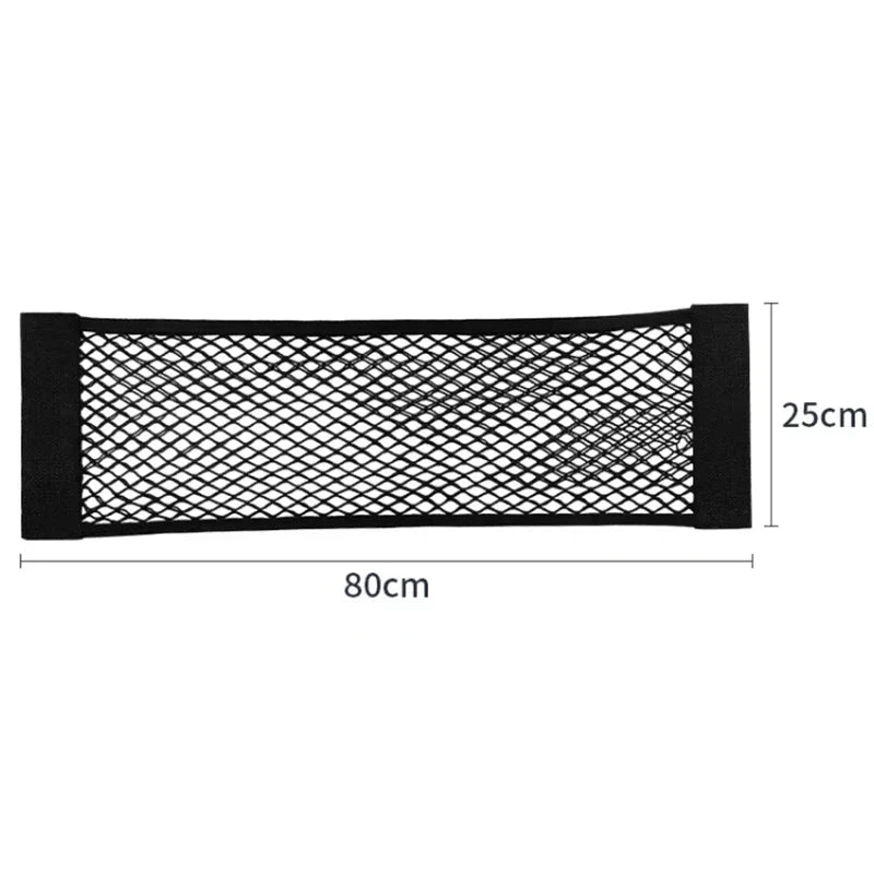 Red elástica para coche, mágica, artificial, autoadhesiva, universal, bolsa de almacenamiento para asiento trasero