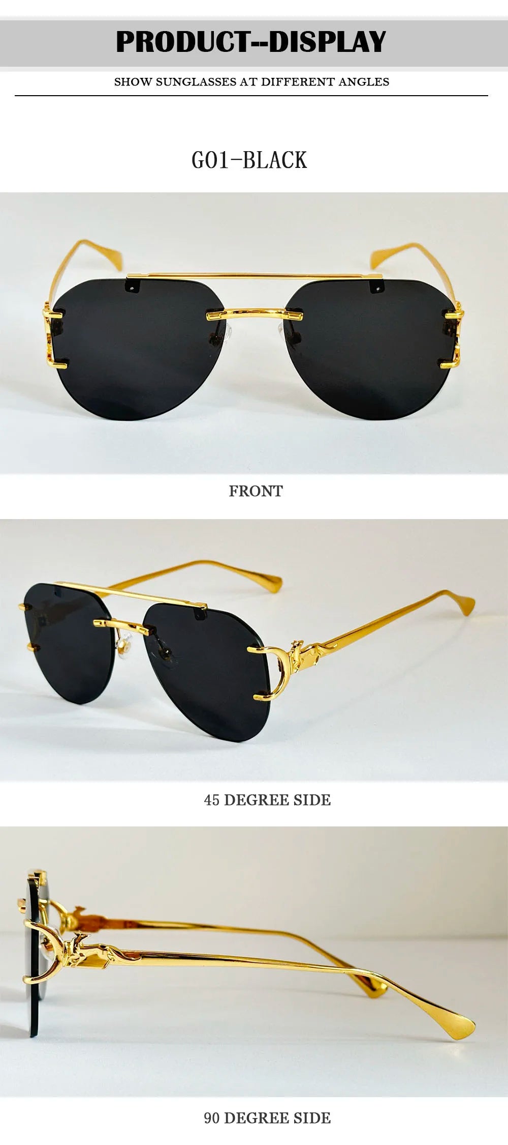 Lunettes de soleil femmes sans monture ovale — mode, vintage, 2025