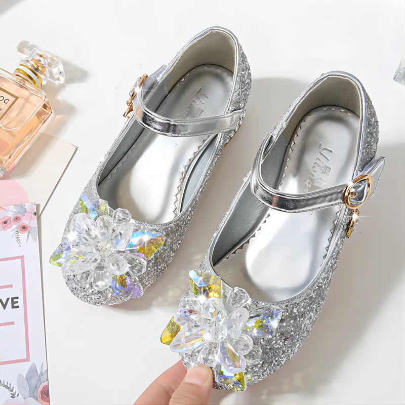 Children's Floral Beach Princess Shoes Girls Sequin Wedding Party Shoes Infantil Kids Shoes
