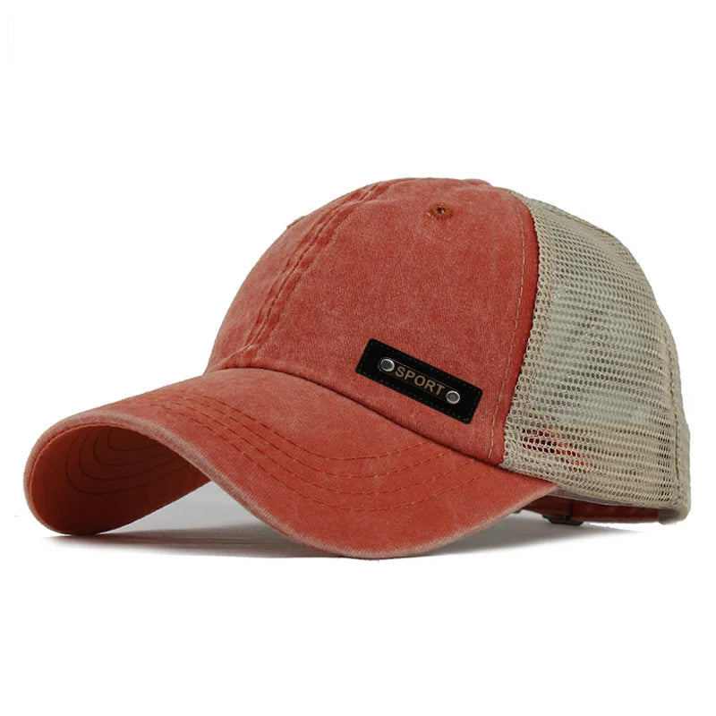 Brand Washed Cotton Mesh Cap for Men Women Gorras Snapback Baseball Caps Dad Hat Outdoor Cap