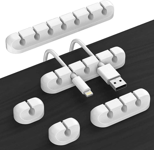 Organisateur de fil de câble en Silicone, enrouleur de câble USB, Clips de gestion auto-adhésifs pour souris, clavier, casque pour iPhone Huawei