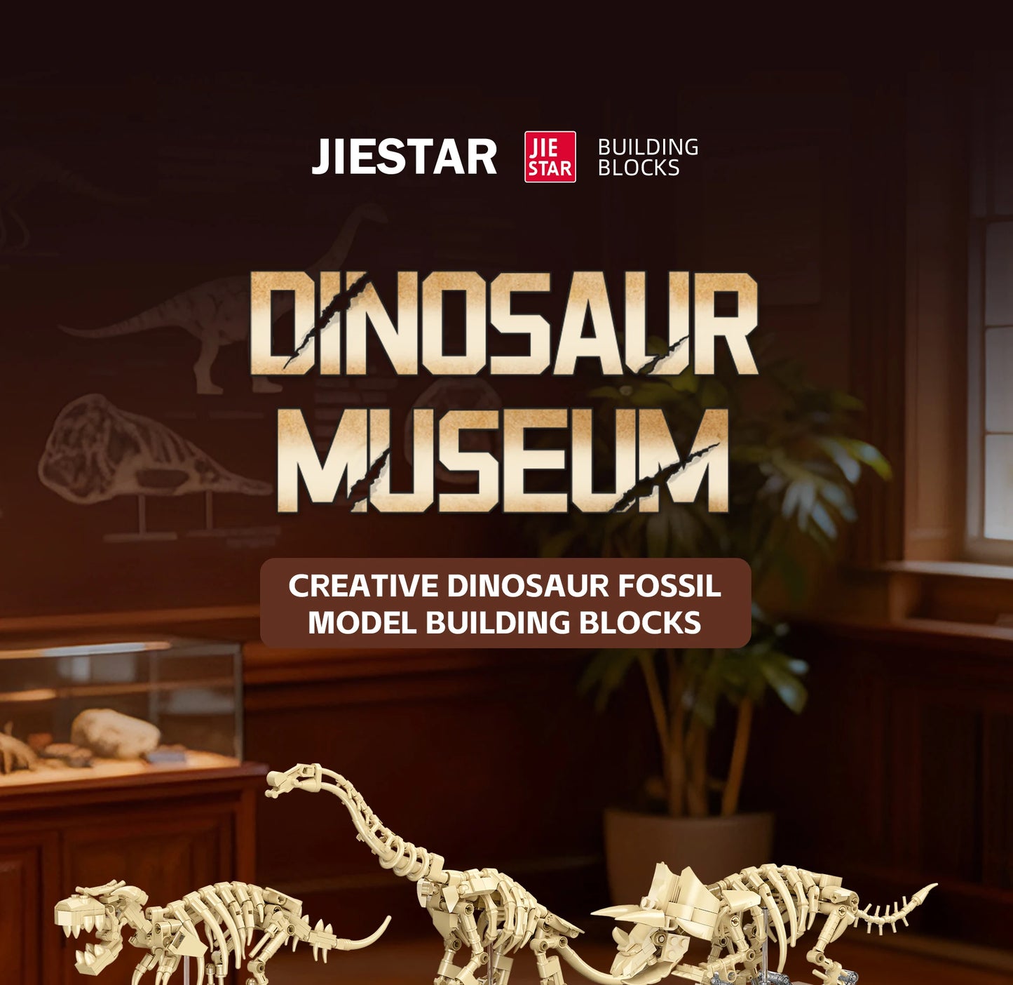 Nouveaux modèles de squelettes de dinosaures MOC 2026 : T-Rex, Tricératops, Mosasaure, Pterosaure, kit de construction de fossiles, cadeau pour les garçons et les collectionneurs