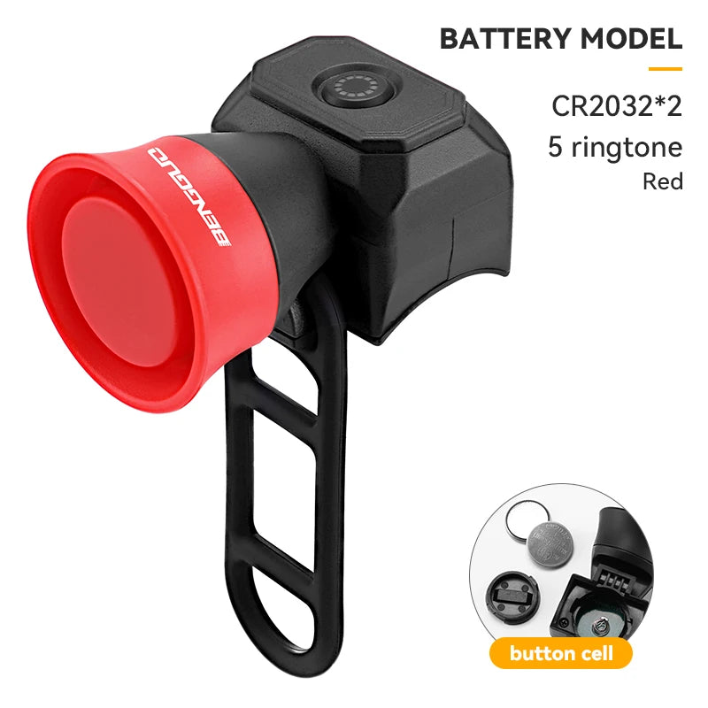 Klaxon de vélo électrique 130db klaxon de vélo fort pour adultes enfants VTT/Scooter/Ebike cloches de vélo électroniques étanches