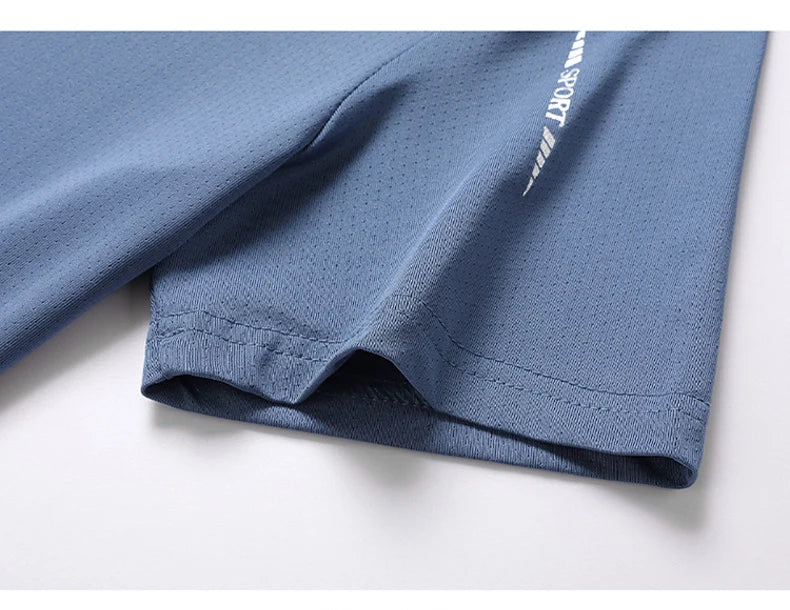 CHRLCK hommes course séchage rapide T-shirts respirant randonnée pêche T-shirts élasticité douce Sports de plein air chemise courte été