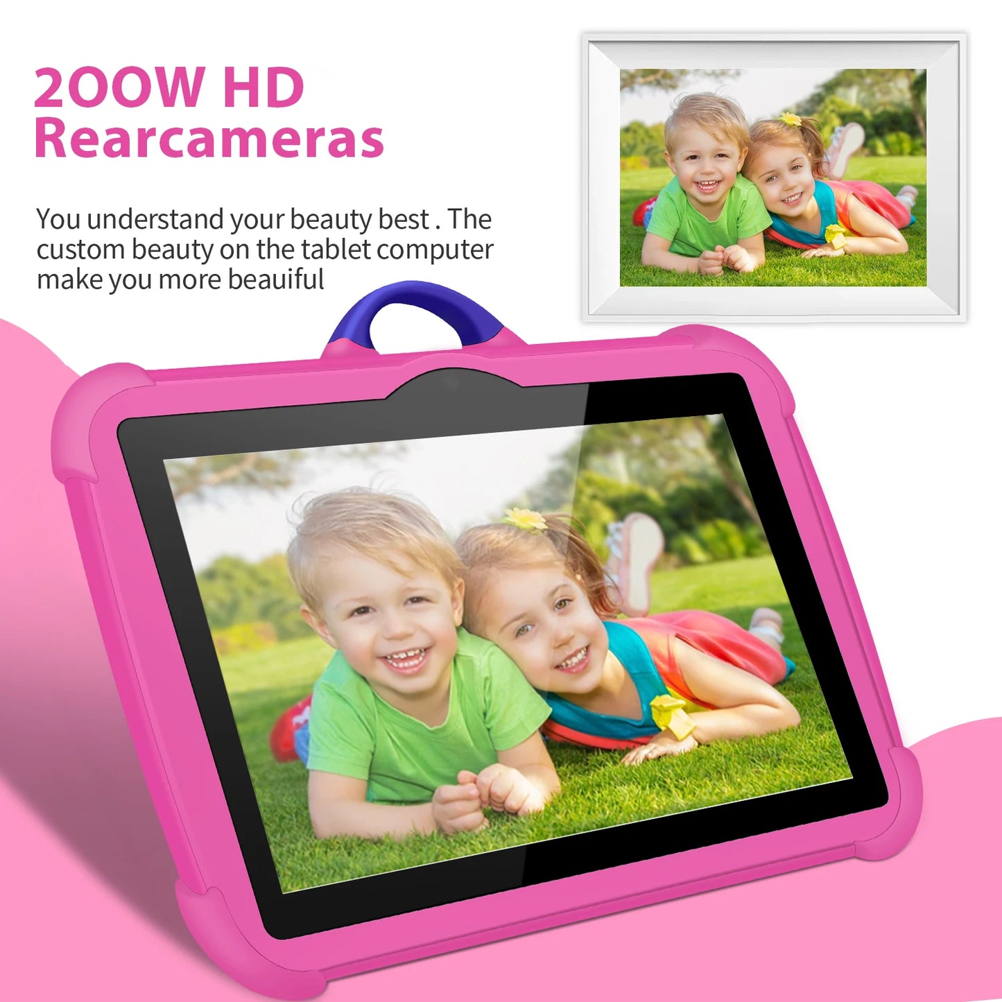 New Kids Cartoon Tablet 7-inch Quad Core 4GB RAM 64GB ROM Android Learning Educational Games Tablets Children Gifts