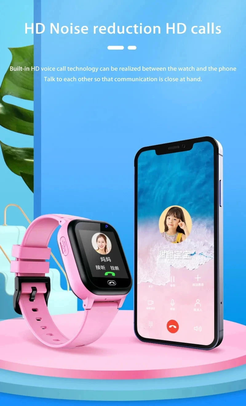 Montre connectée enfants 2026 — SOS, GPS, carte SIM, appel, caméra, étanche, cadeau