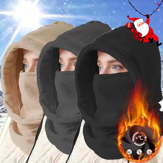 Masque Polaire Hiver Écharpe À Capuche — Coupe-Vent Ski Vélo Pêche Cadeau Noël