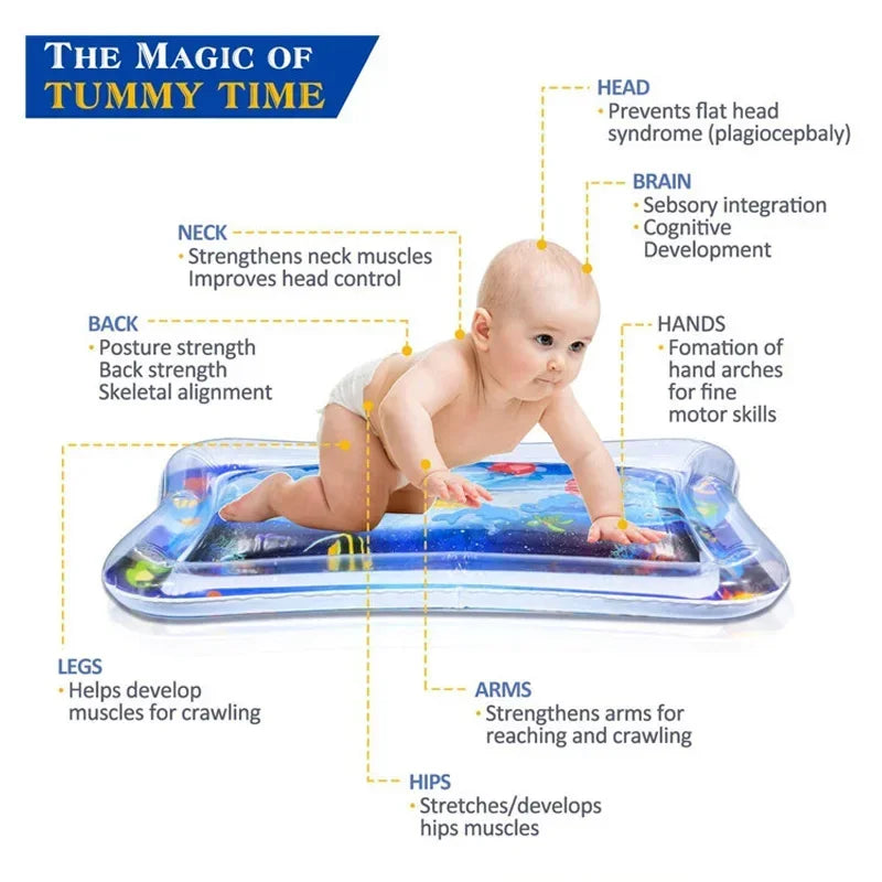 Alfombrilla de juego inflable para bebé, cojín de agua de PVC para bebés, almohadilla de juego acuática para niños, juguetes de actividad de desarrollo para educación temprana