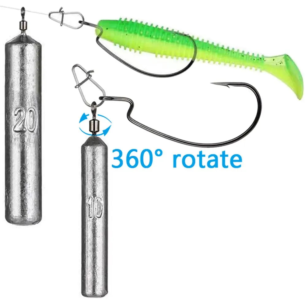 Le poids de pêche 15pcs/lot plombs 7 moules 3.5g 5g 10g tube 20g 14g 子弹铅 pendentif en métal verticale pince outil Sast Pesca kit de pêche en mer