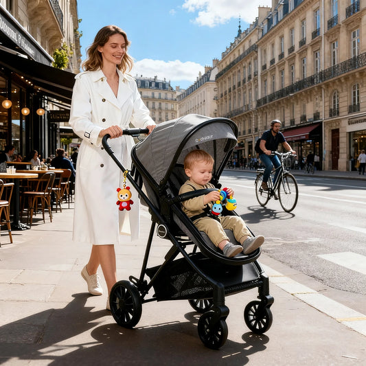 High landscape baby stroller, 2-in-1 newborn carriage, foldable outdoor camping vehicle, two-way push, Christmas gift