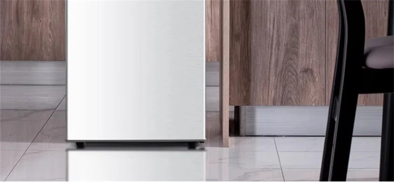 Refrigerador de doble puerta para apartamento de alquiler, pequeño refrigerador doméstico con congeladores profundos, refrigerador de bajo consumo de nivel uno
