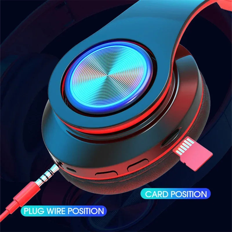 Foldable Bluetooth Sauna Headsets with Mic, Wireless Earphones, Stereo, TF Card Support, FM, for Xiaomi, iPhone, Samsung Phone