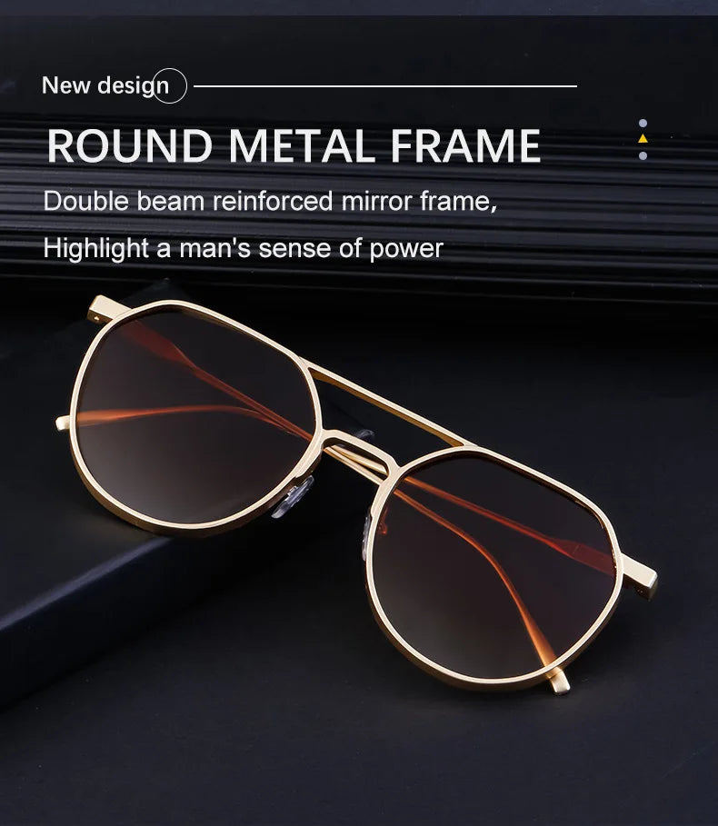 Lunettes de soleil ovales vintage pour hommes — livraison directe, nouveau