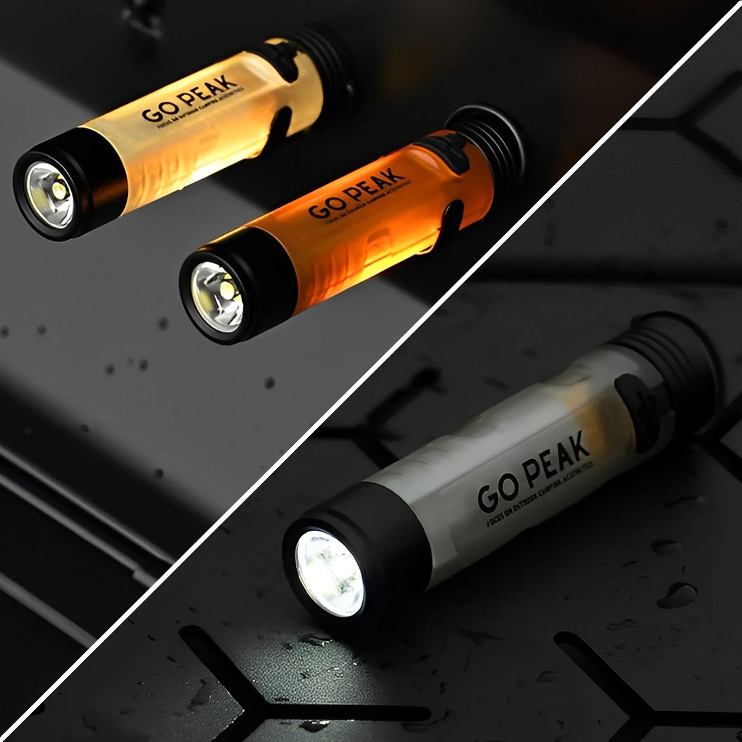 Mini lampe torche de poche Gopeak, LED extérieure, avec clip pour clés et casquette, torche 5050, longue autonomie, rechargeable par USB, pour randonnée, camping et sentiers d'urgence