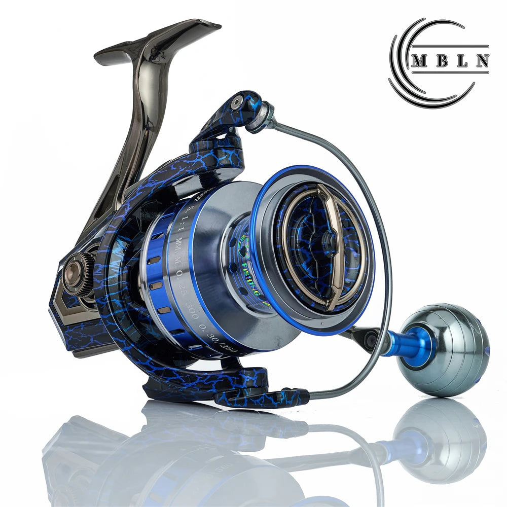 Moulinet de pêche spinning 90% métal — engrenage alliage, roulement à billes 5+1, eau salée et douce
