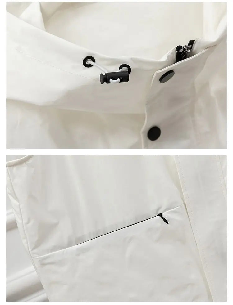 Gilet utilitaire sans manches à capuche gris clair pour femmes, fermeture éclair sur le devant, cordon de serrage, poche à la taille, Gilet superposé décontracté pour l'extérieur