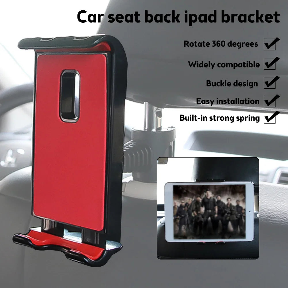Support de tablette de voiture pour appui-tête réglable, support arrière de siège de voiture pour iPad, support de téléphone portable, Clip, accessoire de voyage sur route pour enfants