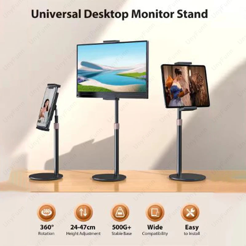 Soporte de monitor portátil Cdisplay Soporte de monitor de escritorio de altura ajustable para soporte de monitor de tableta de teléfono de 4.7 a 17.3 pulgadas