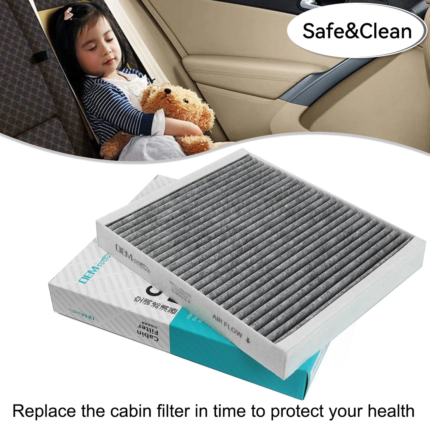 Filtre À Air Cabine Charbon Actif — Compatible Voitures Américaines & Européennes