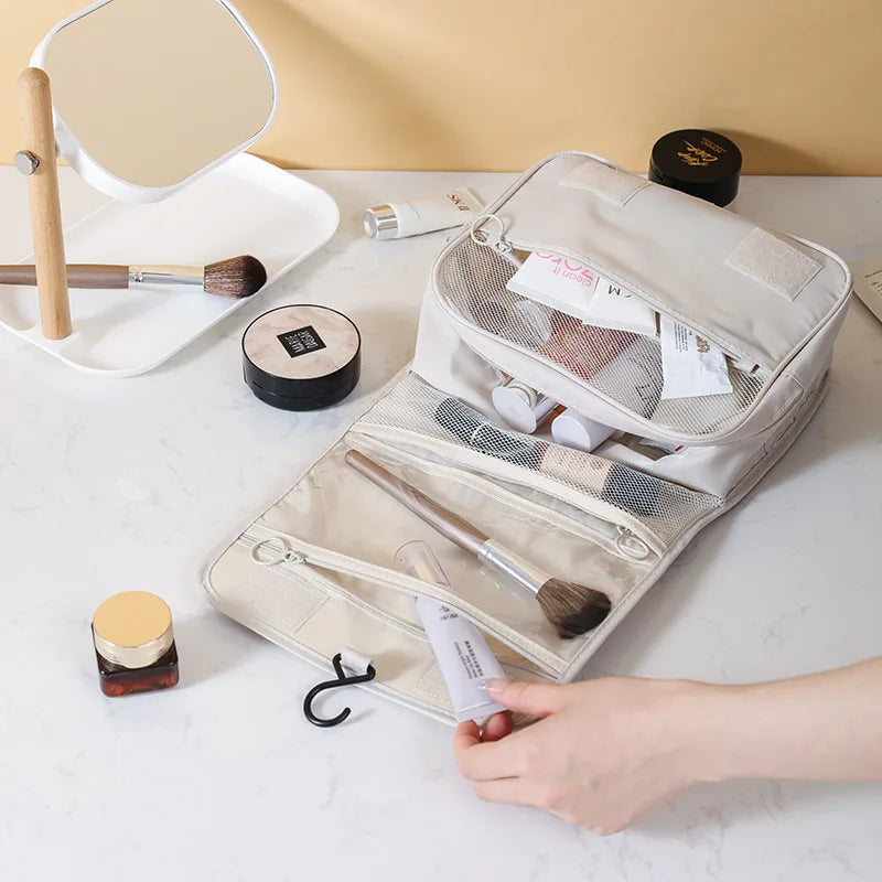 Sac de Maquillage Voyage — Organisateur Toilette Imperméable Crochet Salle de Bain