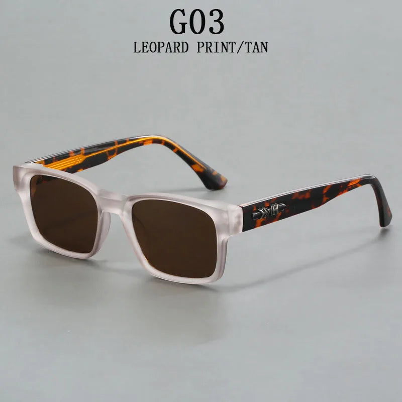 Lunettes de soleil polarisées hommes vintage carrées — protection solaire, femmes, mode