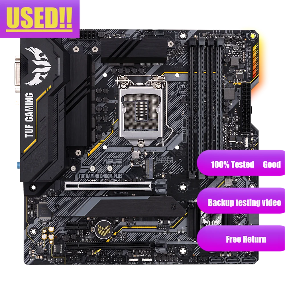 Carte mère ASUS TUF GAMING B460M PLUS mATX Intel B460 DDR4, SATA 6 Gbps, USB 3.2 Gen 1 128G LGA 1200 CPU