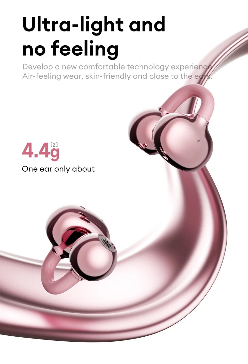 Auriculares Lenovo LE302 HIFI estéreo deportivos de clip abierto, Bluetooth 6.0 con cancelación de ruido y batería de larga duración