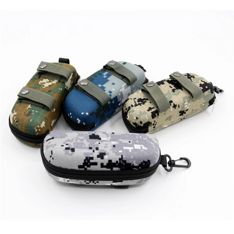 Étui à lunettes de Camouflage, boîte à fermeture éclair pour Sports de plein air, étui épais Anti-stress pour lunettes de soleil, boîte de rangement militaire Portable pour lunettes