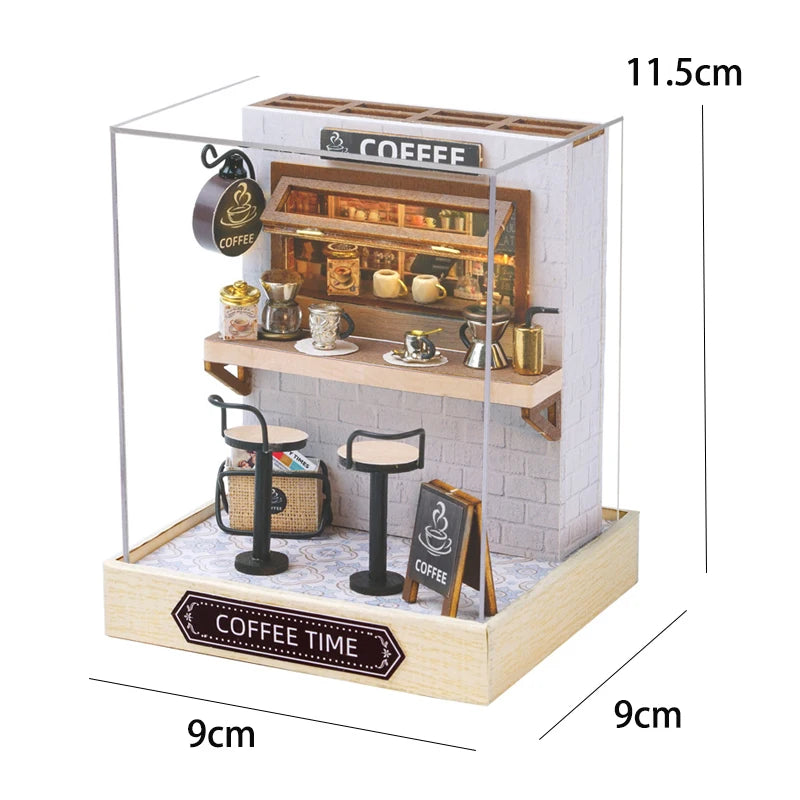 Wooden Dollhouse, 3D Puzzle, Building Model Kit, Small Room Toy Production, Bedroom Decoration with Furniture, Gifts