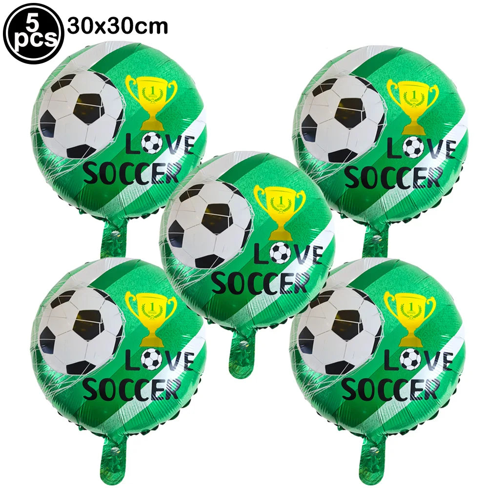 Ballons Aluminium Thème Football — Décoration Fête Anniversaire & Baby Shower Enfant