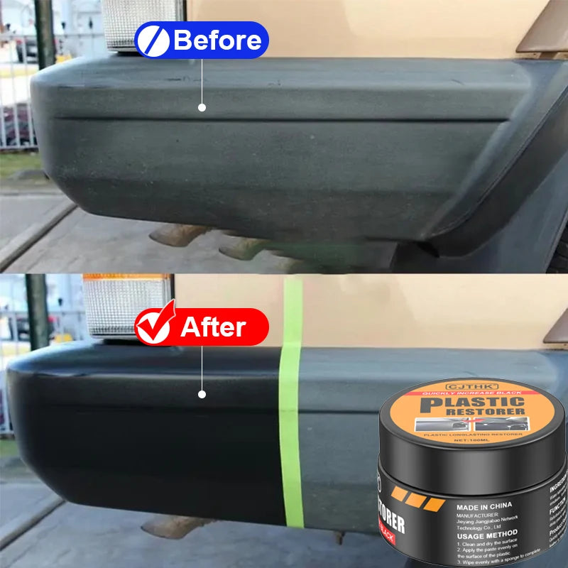 Car Plastic Restorer Back to Black Glossy Auto Interior Leather and Panel Renovation Wax Coating Agent Auto Varnish and Repair Coating