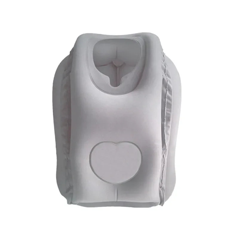 Inflatable Travel Pillow, New Model, Portable Chin Support, Neck Pillow for Airplane, Car, Bus, Train, Office, Nap Rest